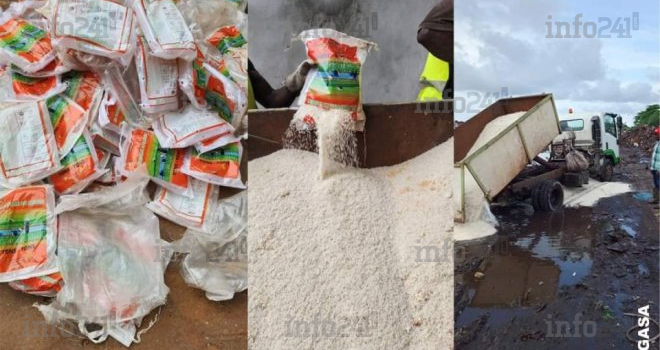 Port-Gentil&nbsp;: Plus de 12 tonnes de riz impropre à la consommation détruites par l’AGASA