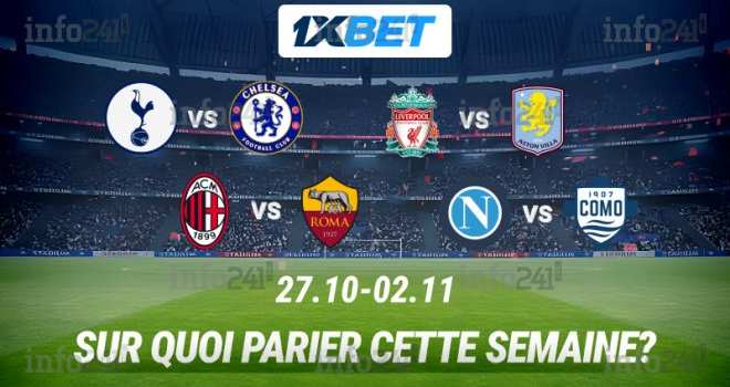 Le derby londonien, le choc des leaders de Serie A à Milan et plus encore&nbsp;: les affiches des matchs phares de la semaine