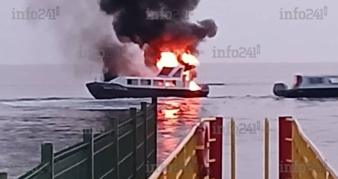 Port-Gentil&nbsp;: Un bateau prend feu au large, pas de victimes mais des inquiétudes mécaniques
